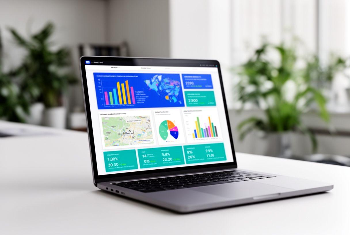 Дашборд B2B SaaS-платформи на екрані ноутбука